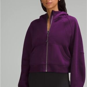 EUC Lululemon Oversized Scuba Half Hoodie- Dramatic Magenta - Size M/L